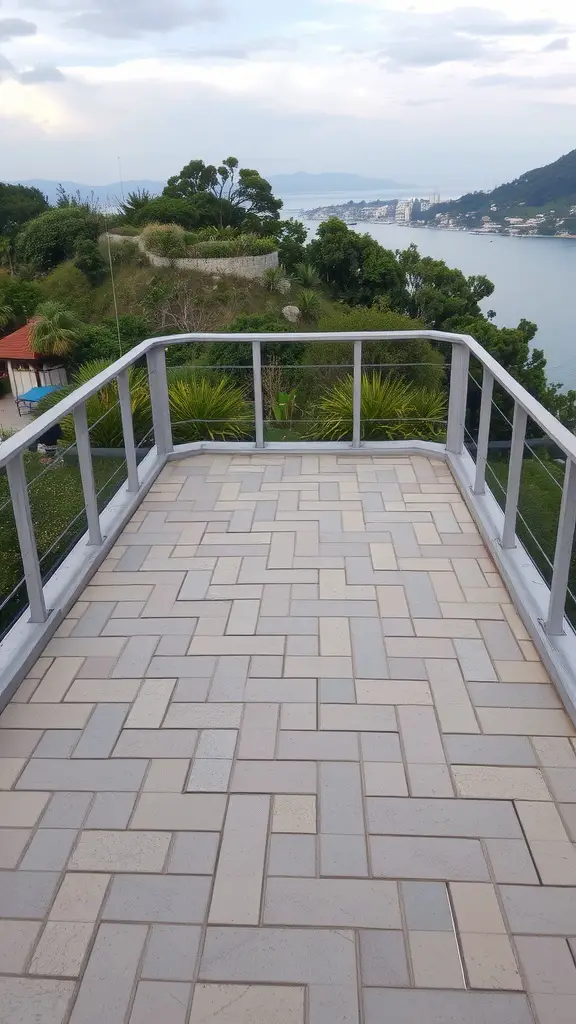 19 Stunning Paver Pathway Ideas to Transform Your Garden 10 Elevated paver walkway overlooking a scenic view