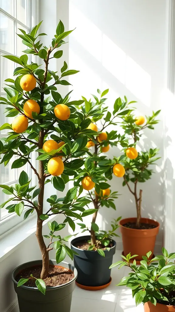 17 Creative Indoor Garden Ideas to Transform Your Space 15 Indoor lemon trees with ripe lemons in pots by a sunny window