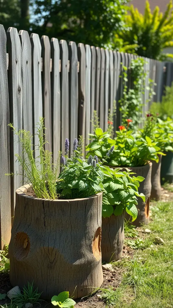 15 Creative Garden Ideas Using Logs 5