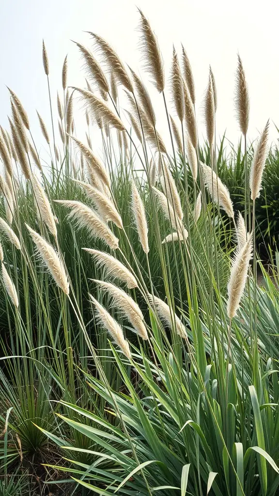 19 Stunning Mediterranean Garden Ideas You’ll Love 13 Ornamental grasses with feathery plumes in a Mediterranean garden