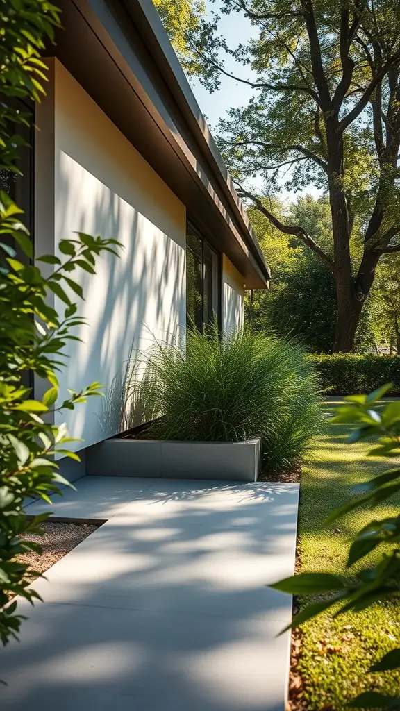 19 Creative House Skirting Ideas to Transform Your Home 9 A modern house with metal skirting and lush greenery surrounding it