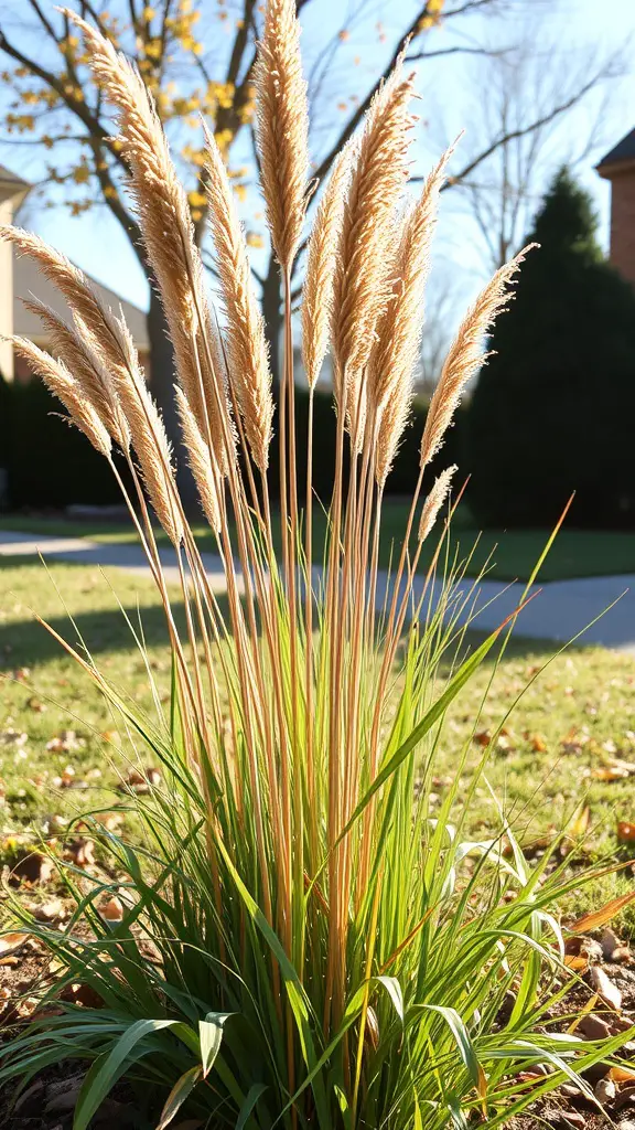 21 Stunning Fall Flower Bed Ideas to Beautify Your Home 9 Tall ornamental grasses with feathery plumes in a garden setting