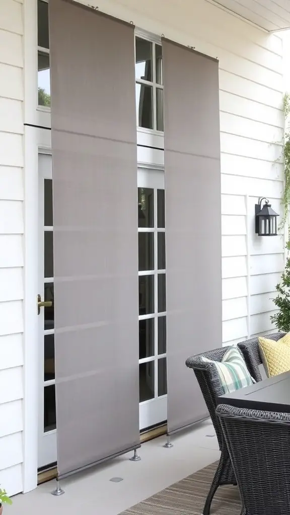 21 Creative French Door Privacy Ideas for Your Home 17 Outdoor privacy panels beside French doors