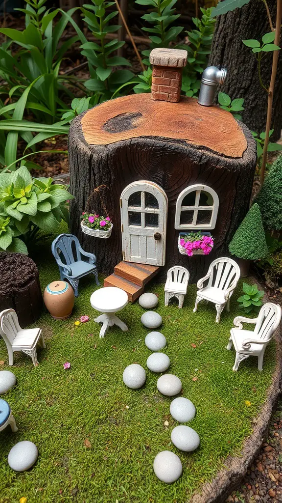 23 Creative Tree Stump Fairy House Ideas to Inspire Your Garden 5