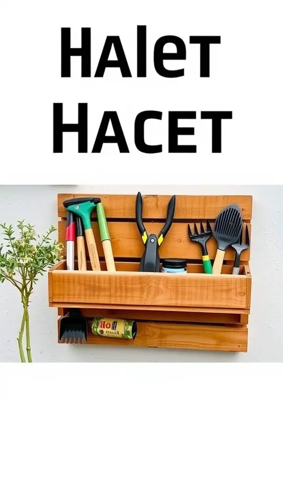 19 Creative DIY Storage Box Ideas You Need to Try 2 Wooden pallet storage solution with gardening tools