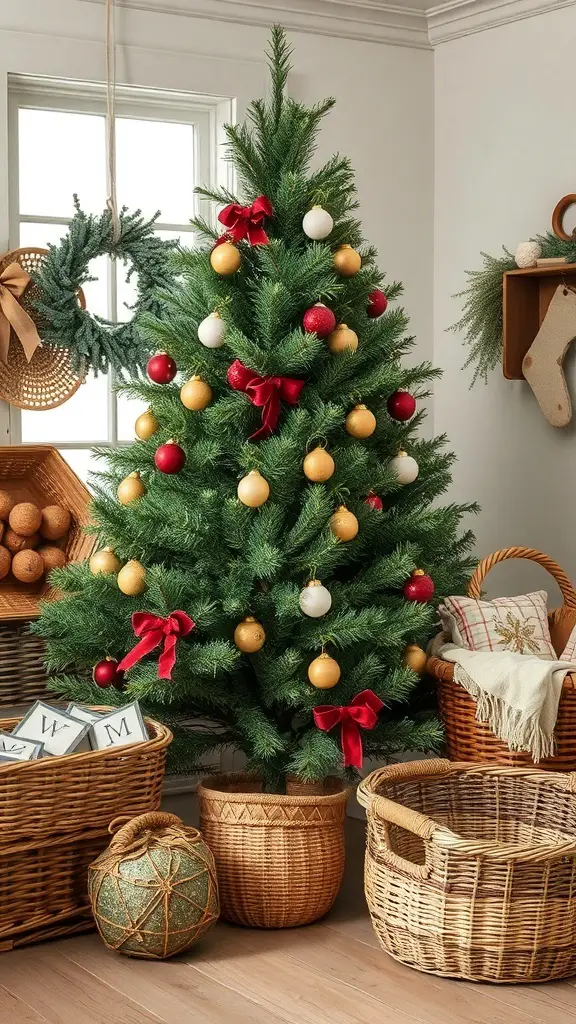 29+ Charming Farmhouse Christmas Tree Ideas to Inspire Your Holiday Decor 16 29+ Charming Farmhouse Christmas Tree Ideas to Inspire Your Holiday Decor 16
