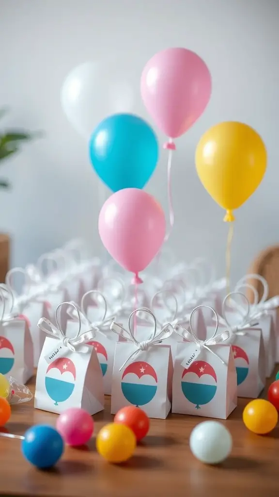 19+ Creative Balloon Decoration Ideas for Your Next Party 15 Colorful balloon-themed party favors on a table