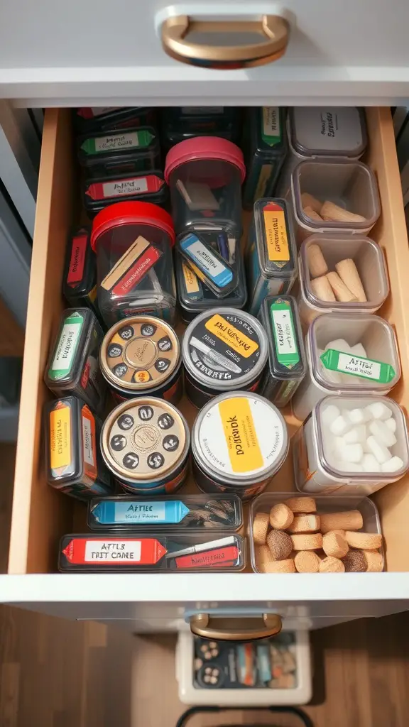 21+ Creative Drawer Organization Ideas for a Clutter-Free Home 2 An organized drawer with labeled containers for easy access.