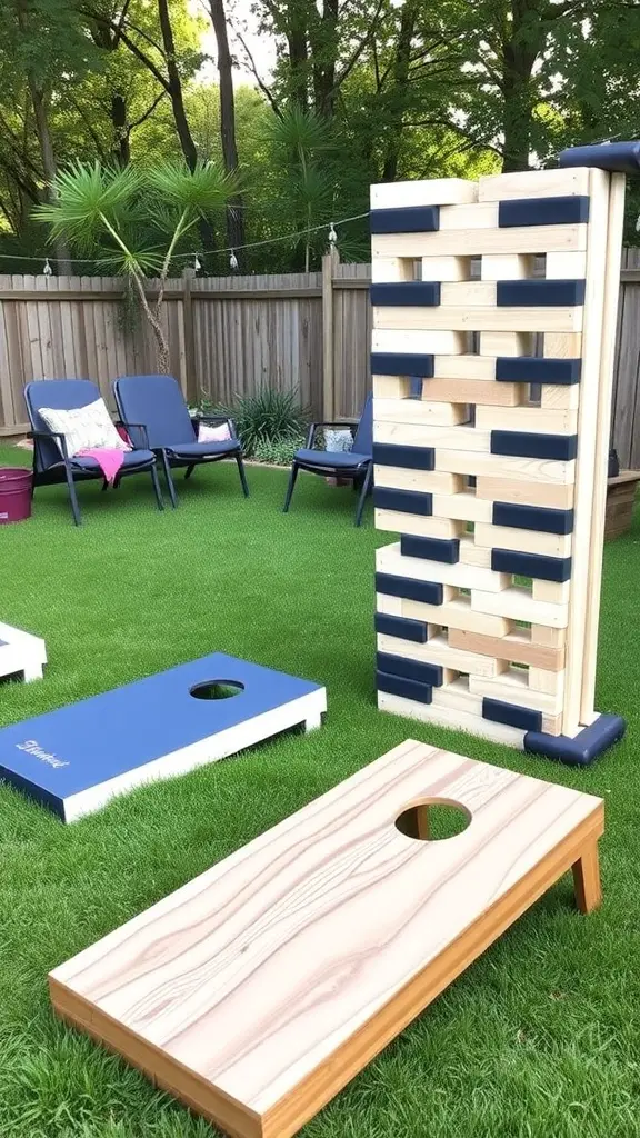 21+ Delightful Wedding Garden Party Ideas to Inspire Your Celebration 2 Guests playing outdoor games at a wedding garden party