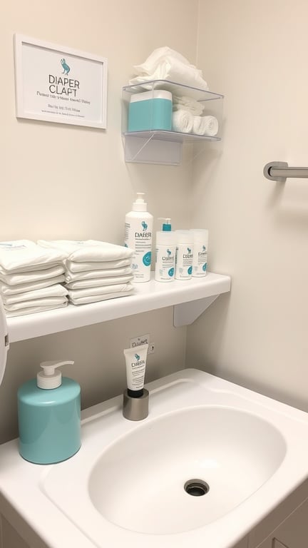 33+ Creative Nursery Organization Ideas for a Clutter-Free Space 2 A clean and organized diaper changing station with diapers, wipes, and creams.