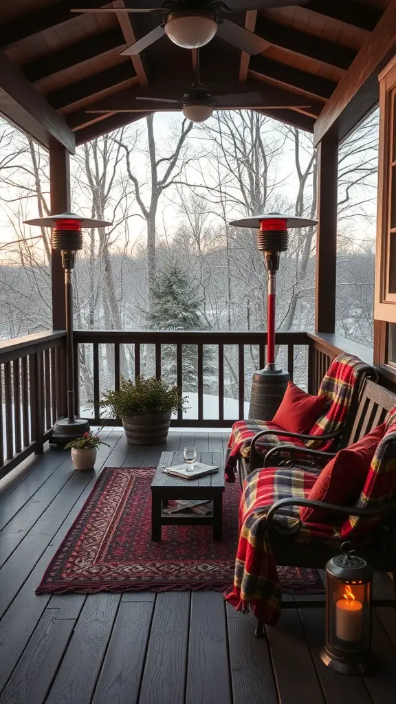 21+ Must-Have Features for Your Covered Deck Oasis 16 Cozy covered deck with seating, patio heaters, and a warm atmosphere