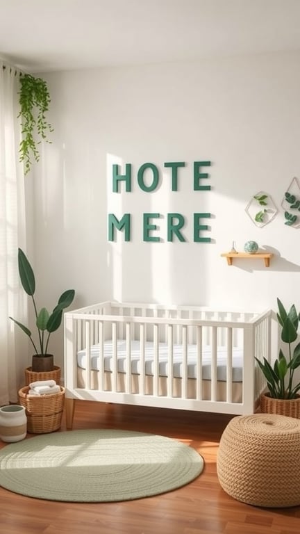 27+ Adorable Gender Neutral Baby Nursery Ideas You’ll Love 15 A bright and airy gender-neutral baby nursery featuring a white crib, plants, and natural decor.