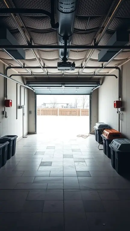 21+ Innovative Garage Layout Ideas You'll Love 14 A spacious garage with a climate control system, featuring organized storage bins and a clean layout.
