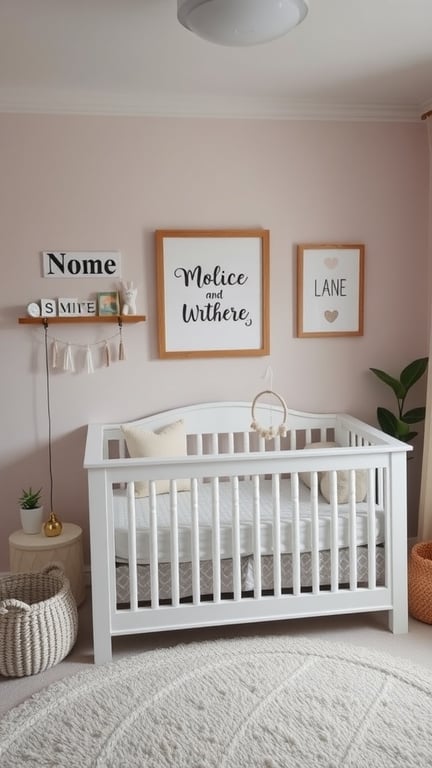 27+ Adorable Gender Neutral Baby Nursery Ideas You’ll Love 16 A gender-neutral baby nursery featuring a white crib, framed wall art, and cozy decor.