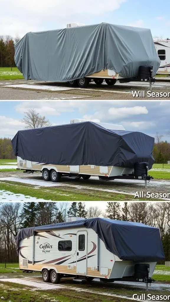 15+ Stylish RV Covers with Deck Designs to Elevate Your Outdoor Space 16 An all-season RV cover protecting a vehicle from the elements.