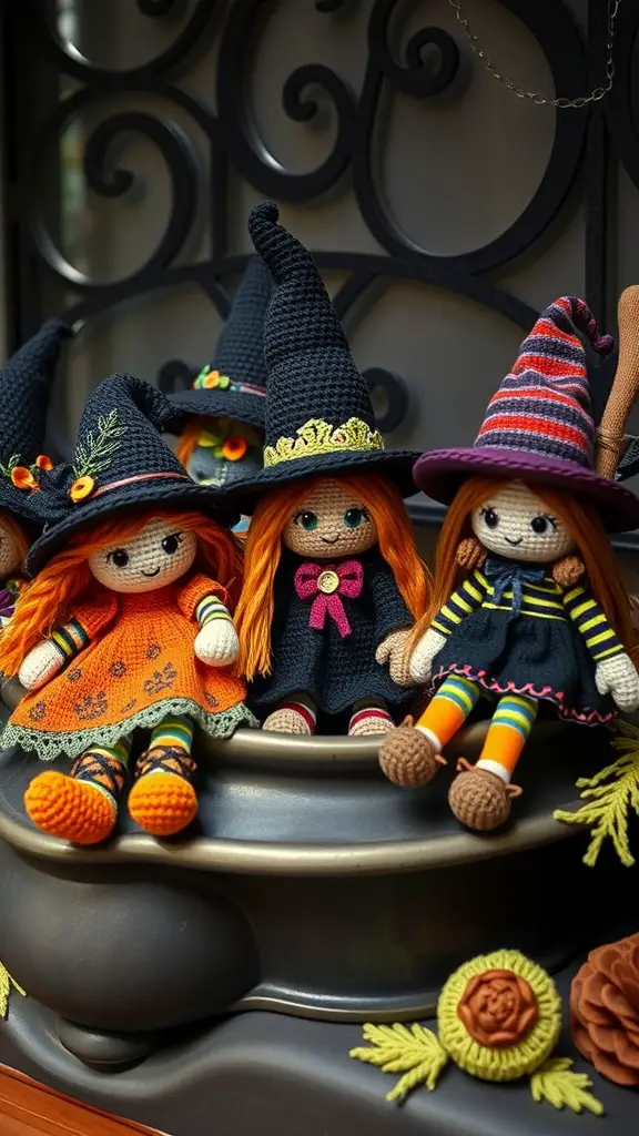 23+ Spooktacular Halloween Crochet Ideas You Need to Try 12 Crochet witch dolls with colorful outfits and hats