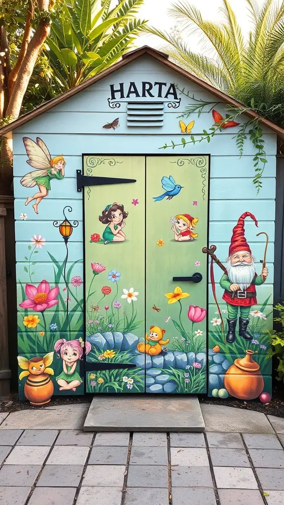 17+ Creative Outdoor Murals for Your Garden Shed 1