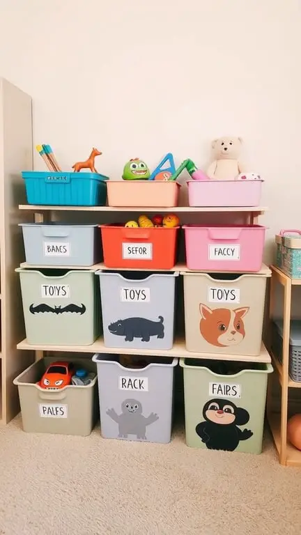 23+ Creative Toy Storage Ideas for a Clutter-Free Home 17 Colorful themed storage bins for organizing toys