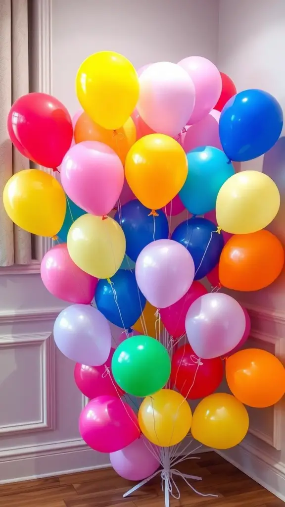 19+ Creative Balloon Decoration Ideas for Your Next Party 10 Colorful balloon bouquet with various shades of balloons