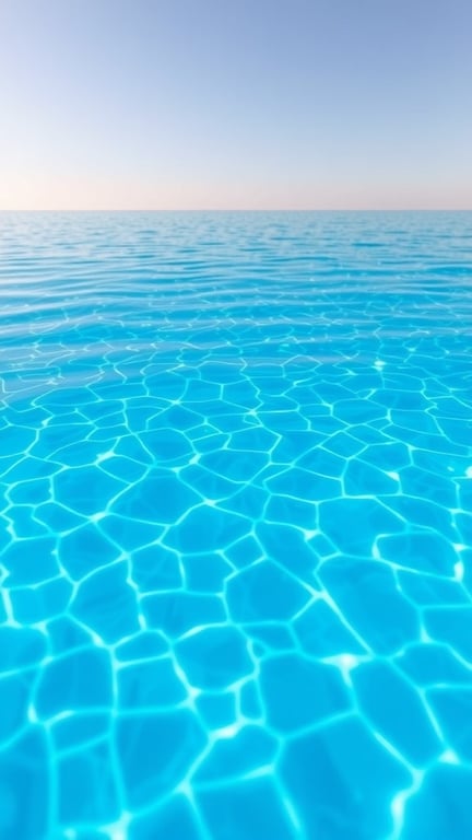 19+ Amazing Homemade Swimming Pools You'll Want to Dive Into 13 A serene view of clear blue water with gentle ripples under a bright sky.