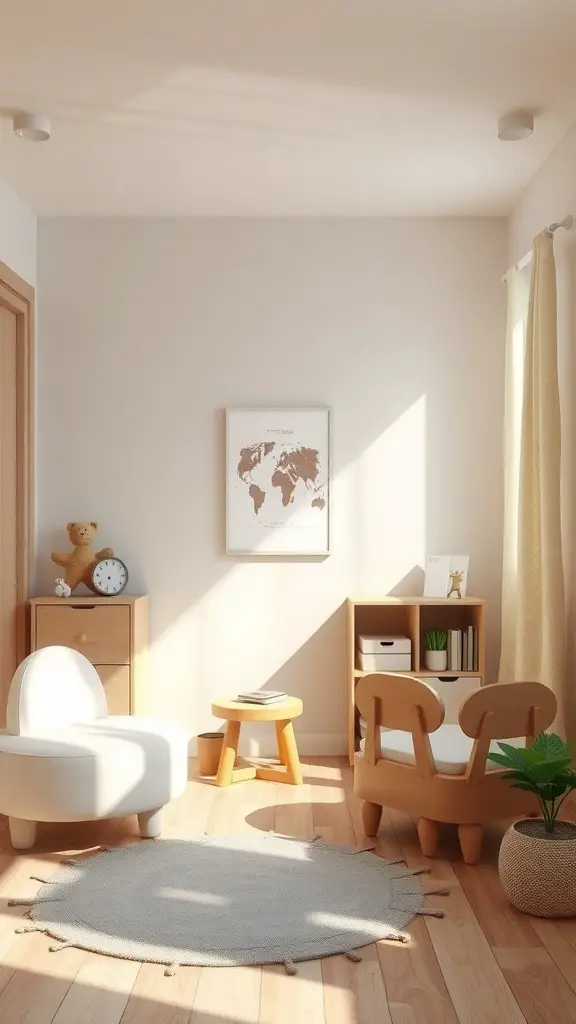 21+ Creative Kids Room Interior Design Ideas for Every Style 16 A well-designed kid's room with safe furniture and a cozy atmosphere.