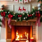 21+ Cozy Fireplace Christmas Decoration Ideas to Transform Your Home 9