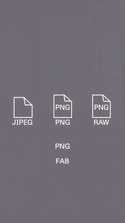 17+ Essential Tips for Organizing Your Photo Storage 13 Image showing different photo file formats: JPEG, PNG, and RAW.
