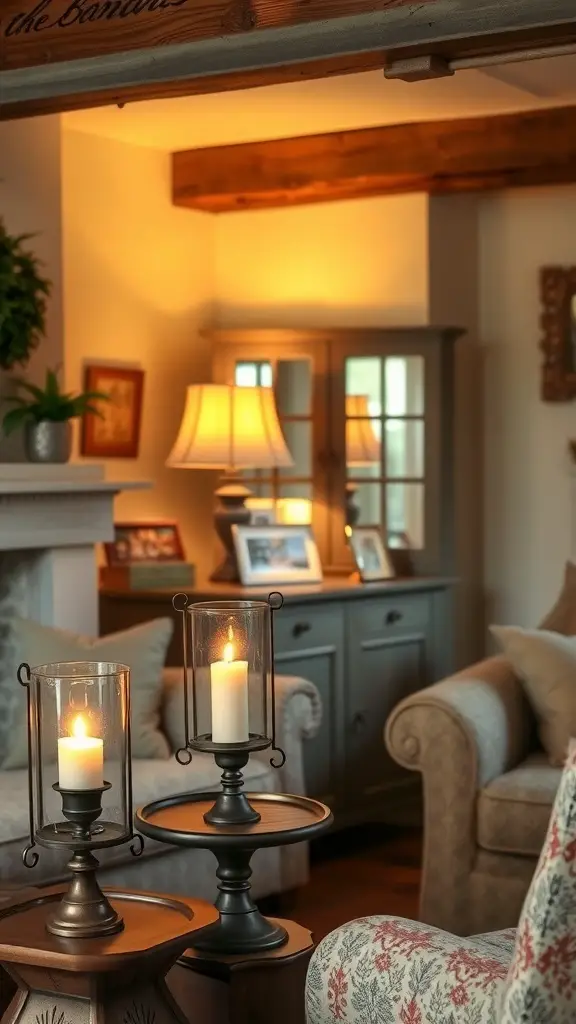 23+ Cozy English Cottage Living Room Ideas for a Warm Home Aesthetic 20 Cozy English cottage living room with charming lighting fixtures