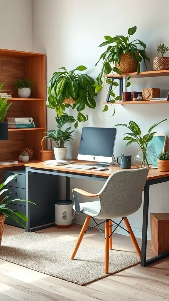 21+ Must-Have Ralph Lauren Home Office Decor Items 7 A cozy home office with plants and natural decor