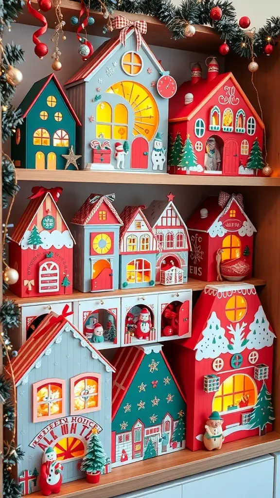37+ Festive Christmas Room Decor Ideas to Transform Your Space 13 Colorful advent calendar houses decorated for Christmas