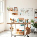 25+ Craft Tables with Storage for Organized Creativity 6