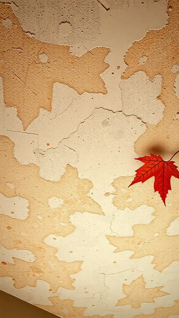 27+ Stunning Fall Ceiling Designs to Inspire Your Home Decor 13 Textured plaster ceiling with a red leaf