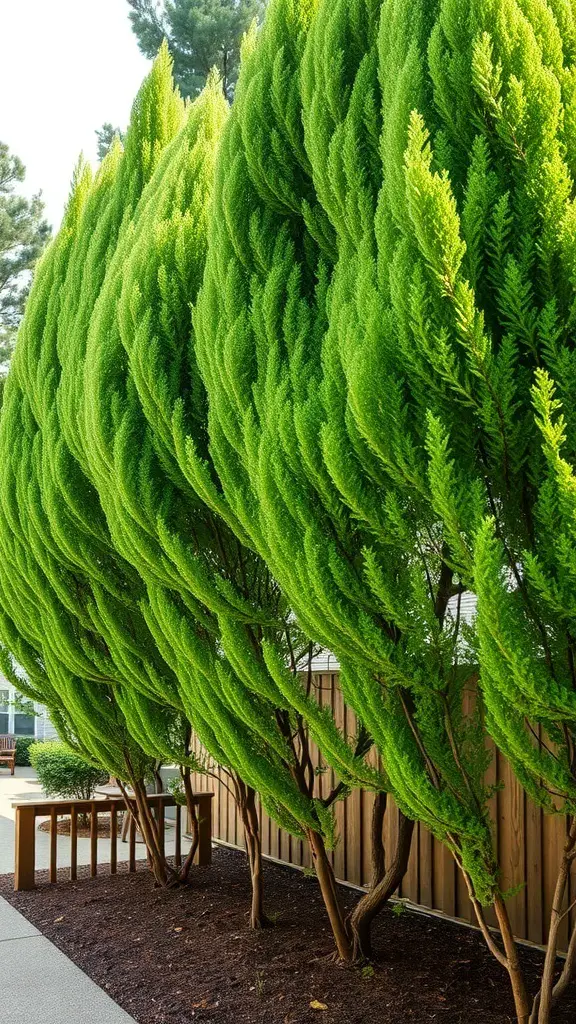 19+ Stunning Crepe Myrtle Landscaping Ideas to Transform Your Garden 6 A dense green hedge ideal for privacy screens