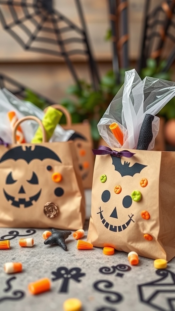 25+ Spooktacular Dollar Tree Halloween Decor Ideas Under $25 10 Charming Halloween trick-or-treat bags with playful designs and colorful candies