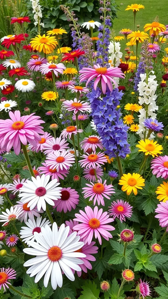 27+ Stunning English Garden Landscaping Ideas You’ll Love 7 A colorful display of various perennials in an English garden.