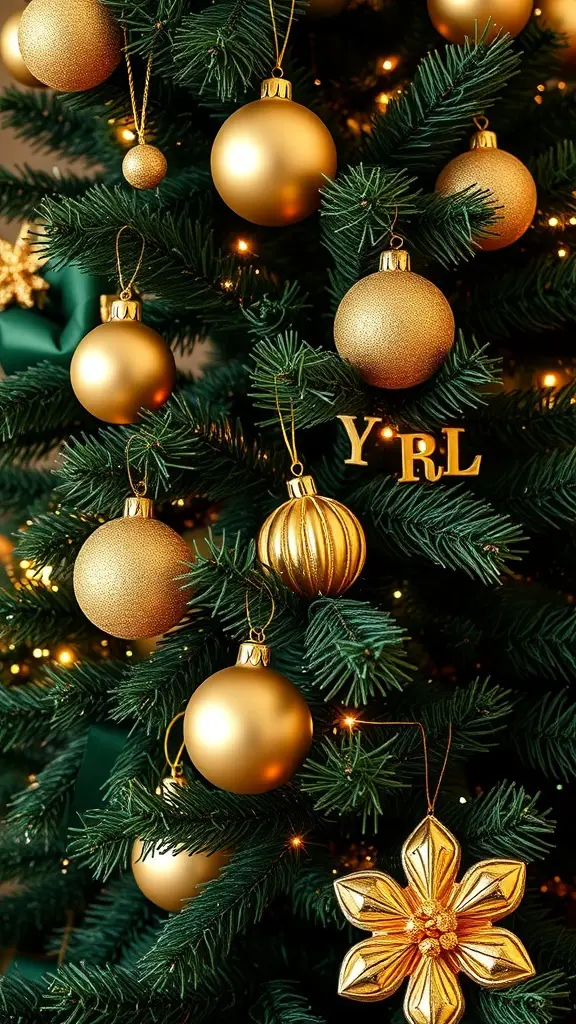 27+ Stylish Ralph Lauren Christmas Decor Pieces You Need This Holiday Season 8 Sophisticated gold ornaments on a Christmas tree