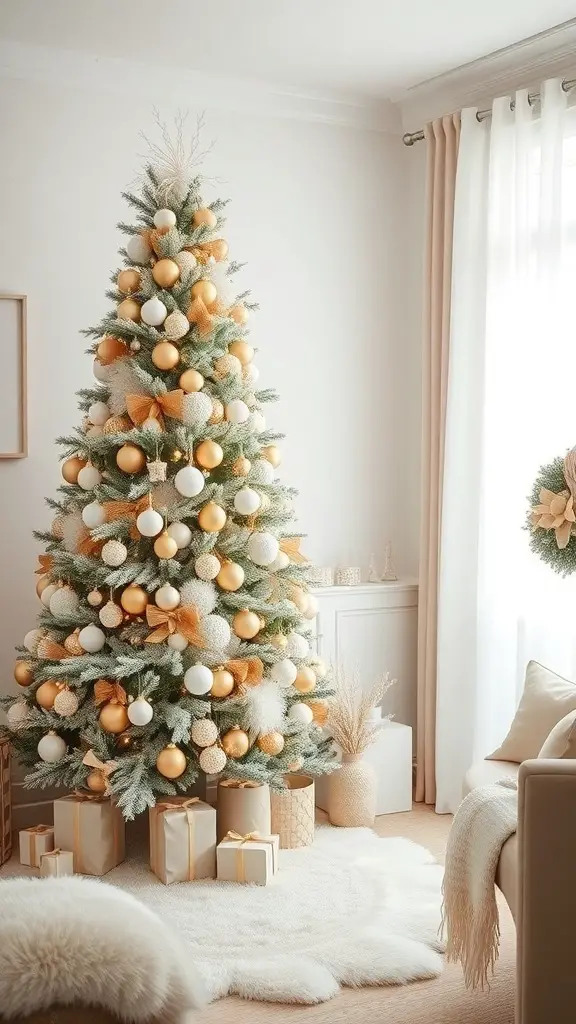 27+ Stunning Beige Christmas Tree Ideas for a Cozy Holiday Decor 7 27+ Stunning Beige Christmas Tree Ideas for a Cozy Holiday Decor 7