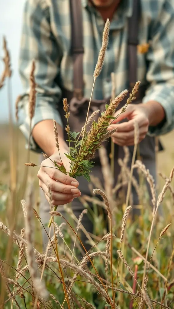 33+ Fascinating Wild Plants You Can Discover Today 6 A person harvesting wild plants in a field.