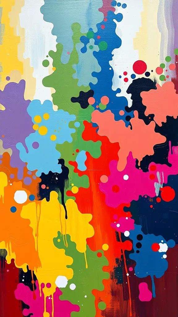 29+ Stunning Abstract Paintings You Need to See 6 An abstract painting featuring vibrant colors and dynamic shapes.