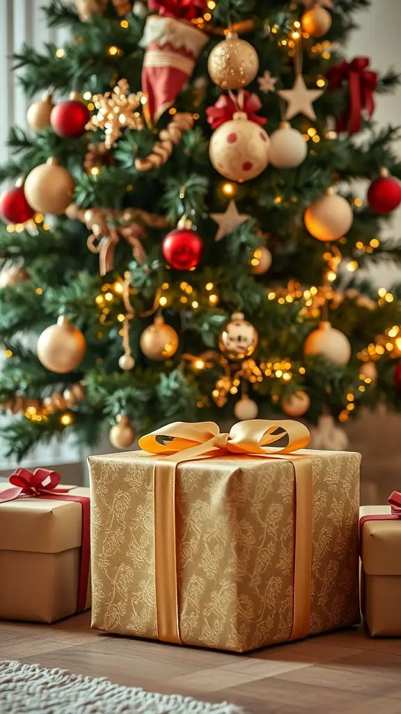 27+ Stunning Gold and Brown Christmas Tree Decorating Ideas 1