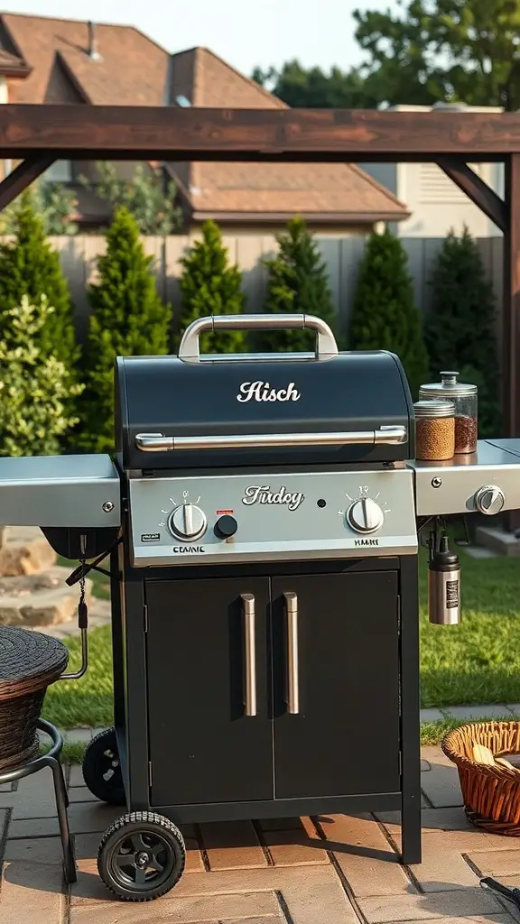 23+ Unique 2 Year Anniversary Gifts for Him 11 A personalized grill set with a sleek design, including grilling tools and spices.