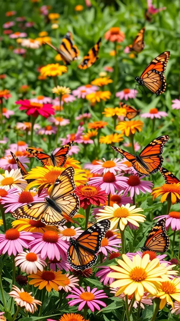 31+ Wild Garden Ideas to Transform Your Outdoor Space 13 A colorful butterfly garden filled with flowers and butterflies.