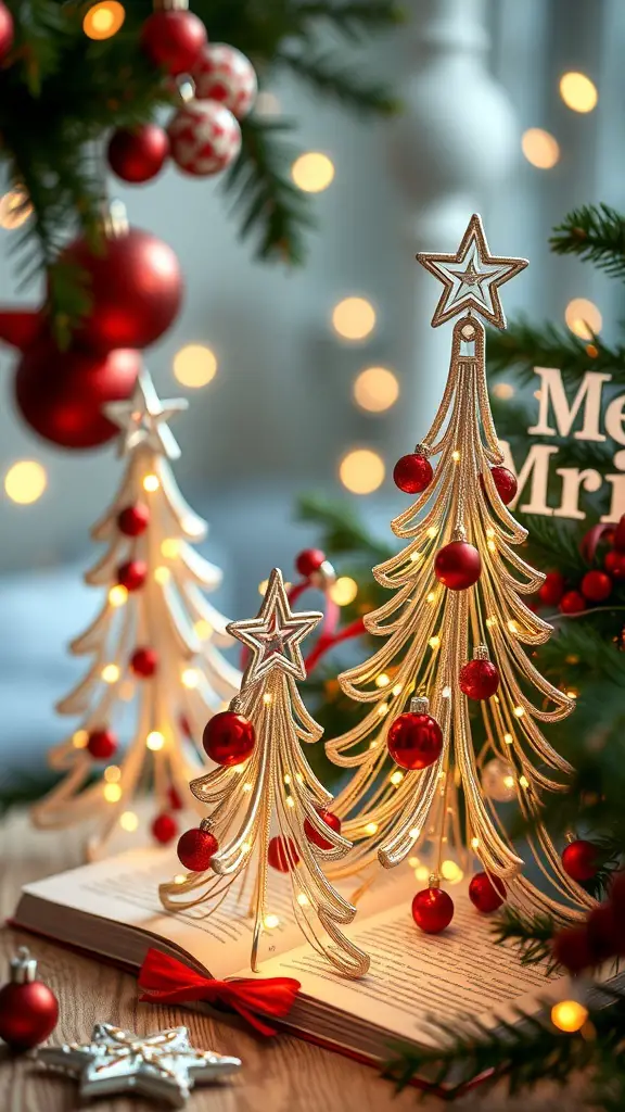 25+ Adorable Christmas Bookmarks You'll Love 7 Decorative Christmas trees with ornaments and lights