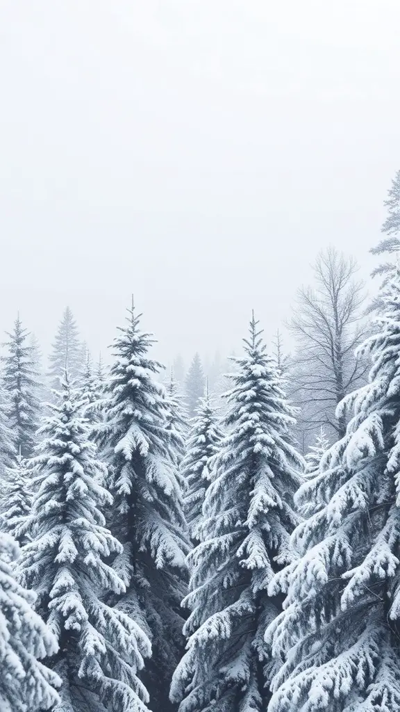 25+ Adorable Christmas Bookmarks You'll Love 14 A serene winter landscape with snow-covered trees