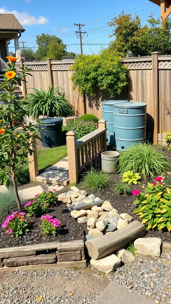 27+ Stunning Wildflower Landscaping Ideas for Your Garden 13 A vibrant garden featuring wildflowers, plants, and a pathway.