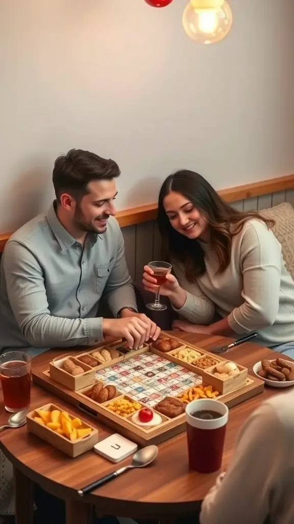 31 Thoughtful Birthday Gifts for Your Boyfriend: Unique Ideas He'll Love 16 A couple enjoying a board game night with snacks and drinks.