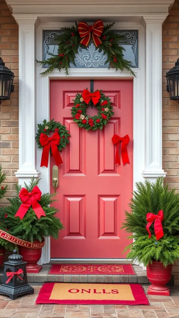 27+ Stunning Christmas Door Decorations to Brighten Your Holiday Entrance 1