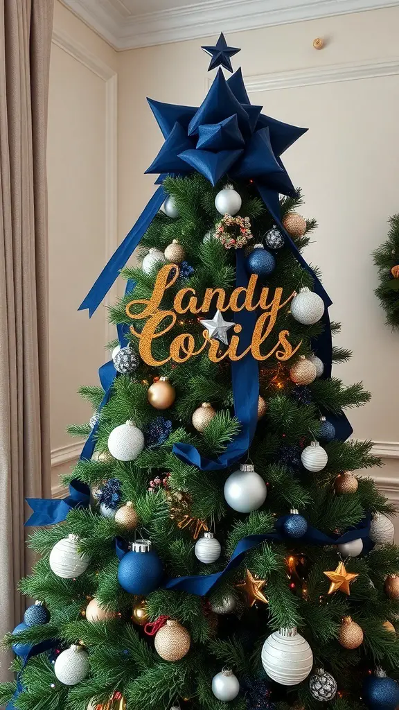 23+ Stunning Navy Blue Christmas Tree Decorations to Elevate Your Holiday Decor 1