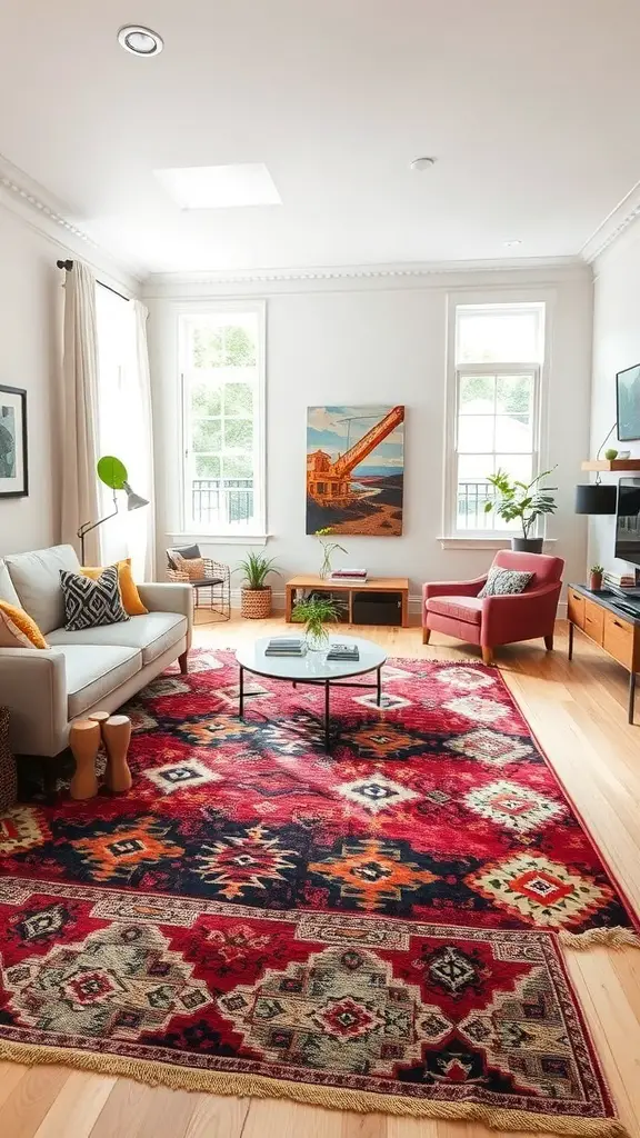 27+ Stunning Big Rugs to Transform Your Living Room 1