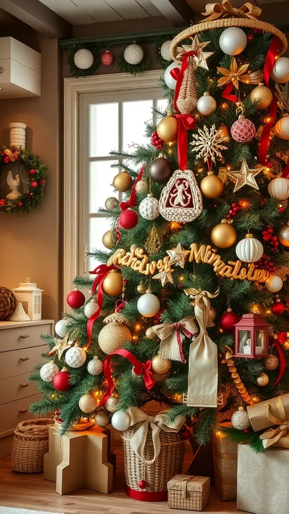 25+ Charming French Country Christmas Tree Decorations You’ll Love 1
